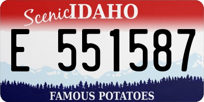 ID license plate E551587