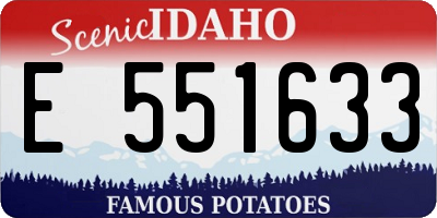 ID license plate E551633