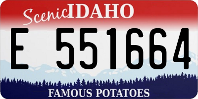 ID license plate E551664