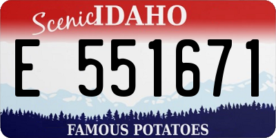 ID license plate E551671