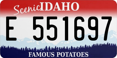 ID license plate E551697