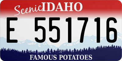 ID license plate E551716