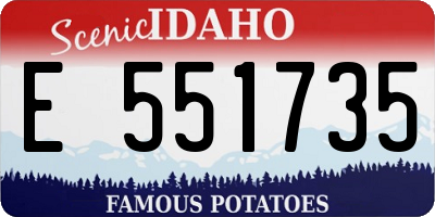 ID license plate E551735