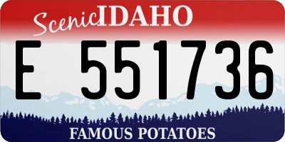 ID license plate E551736