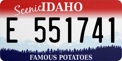 ID license plate E551741