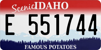 ID license plate E551744