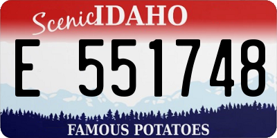 ID license plate E551748
