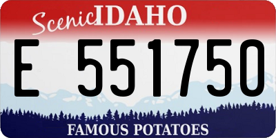 ID license plate E551750