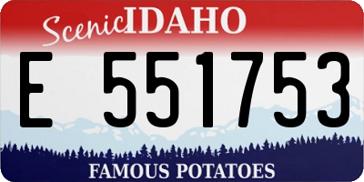 ID license plate E551753