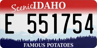 ID license plate E551754