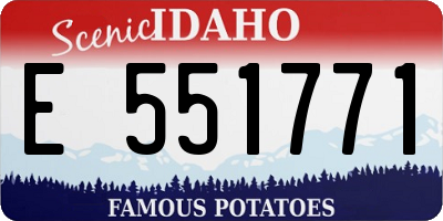 ID license plate E551771