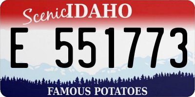 ID license plate E551773