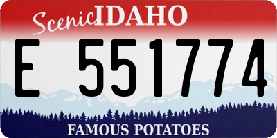 ID license plate E551774