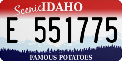 ID license plate E551775