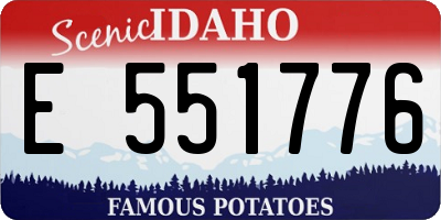 ID license plate E551776