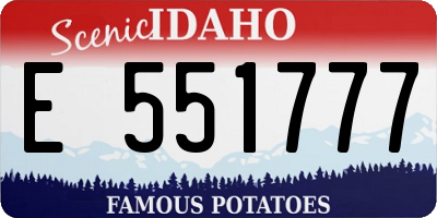 ID license plate E551777