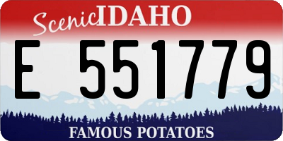 ID license plate E551779