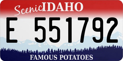 ID license plate E551792