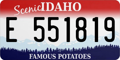 ID license plate E551819