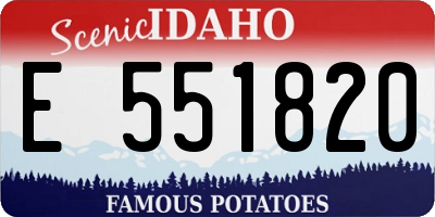 ID license plate E551820