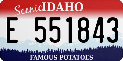 ID license plate E551843