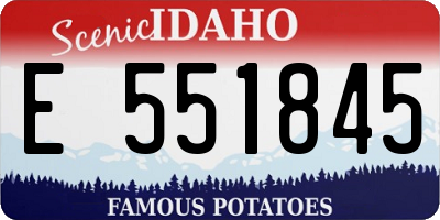 ID license plate E551845