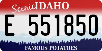 ID license plate E551850