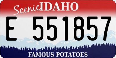 ID license plate E551857