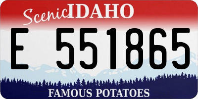 ID license plate E551865