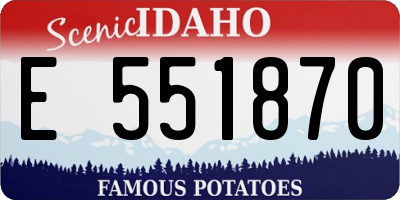 ID license plate E551870