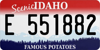 ID license plate E551882