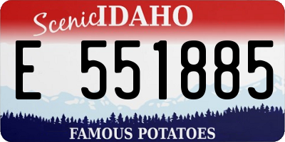 ID license plate E551885