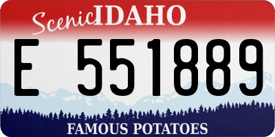 ID license plate E551889