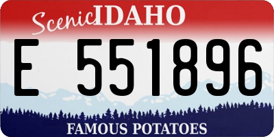 ID license plate E551896