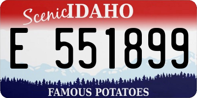 ID license plate E551899
