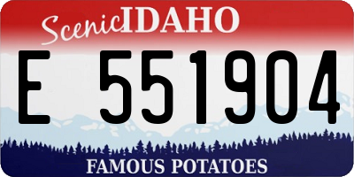 ID license plate E551904
