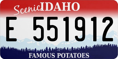 ID license plate E551912