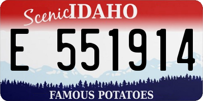 ID license plate E551914