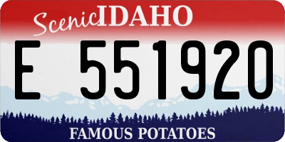 ID license plate E551920