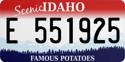 ID license plate E551925