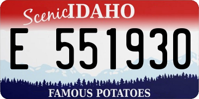 ID license plate E551930