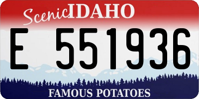 ID license plate E551936