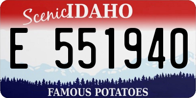 ID license plate E551940