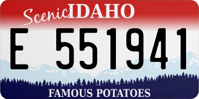ID license plate E551941