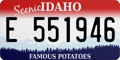 ID license plate E551946
