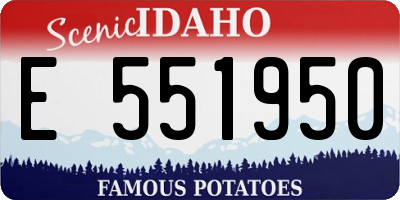 ID license plate E551950