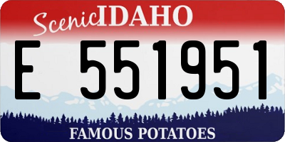 ID license plate E551951