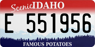 ID license plate E551956