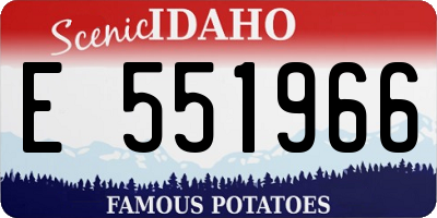 ID license plate E551966