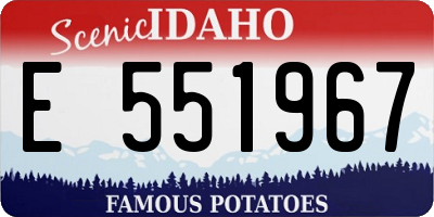 ID license plate E551967